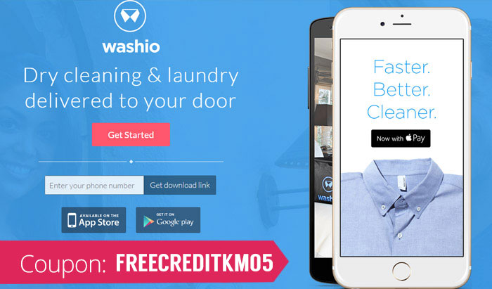 Get Washio Coupon Code: Use promo code CGRIM210 for $10 off your first Uber for Laundry experience