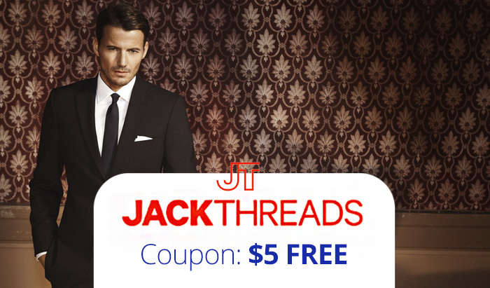 JackThreads Promo Code: $5 FREE for Jack Threads clothing discount