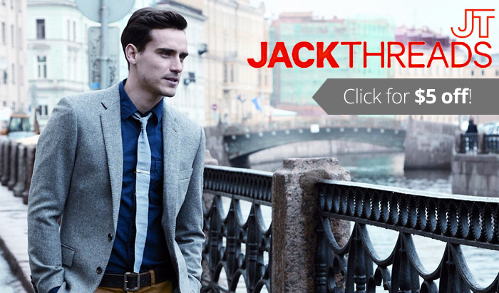 JackThreads Promo Code: $5 FREE for Jack Threads clothing discount