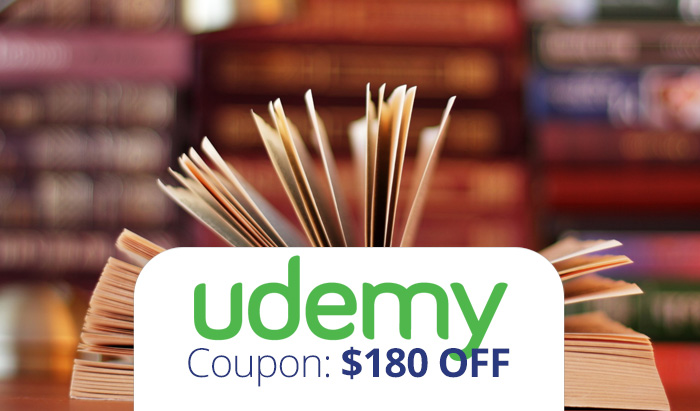 Udemy Coupon Code & promo codes : Get $180 off your course!