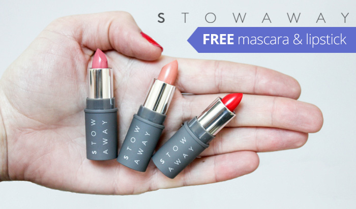 Stowaway Cosmetics Coupon Code : Get a FREE mascara & lipstick , plus read Stowaway Cosmetics reviews!