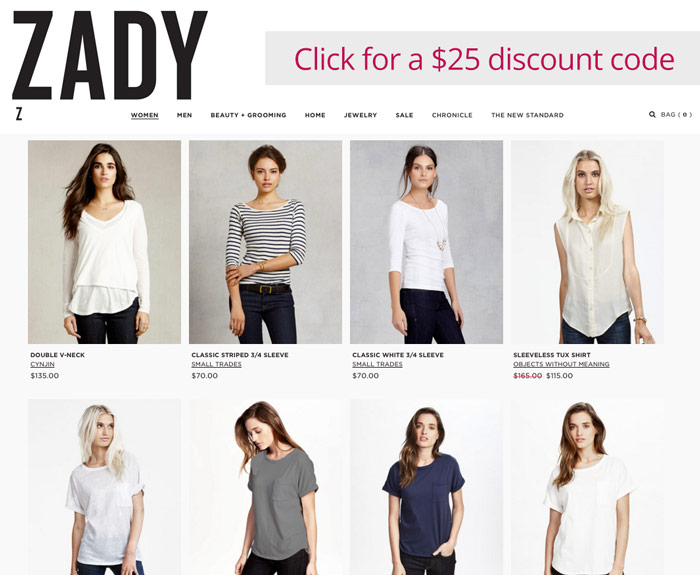 Zady Coupon Code: Get $25 off Zady clothes, plus read our Zady review!