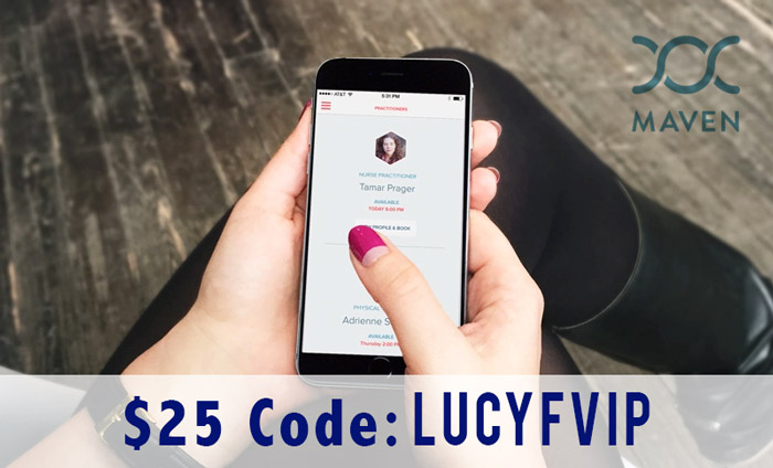 Maven Promo Code: Use LUCYFVIP for $25 off your Maven Clinic App Appointment, plus read our review!