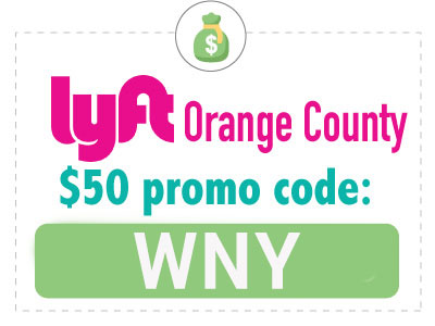 Lyft Orange County Promo Code : Use the code WNY for $50 credit