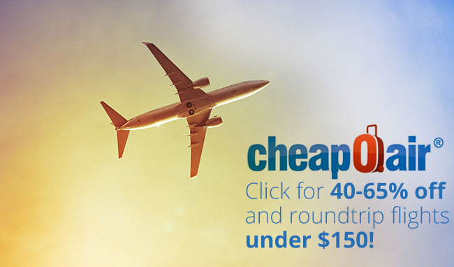 CheapOAir promo codes: Get 40-65% off flights with a CheapOair coupon code link!