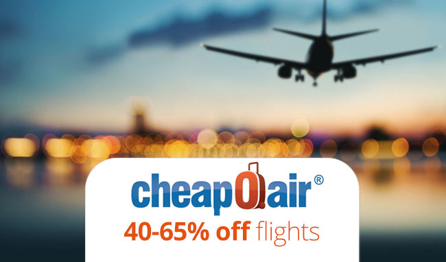 CheapOAir promo codes: Get 40-65% off flights with a CheapOair coupon code link!