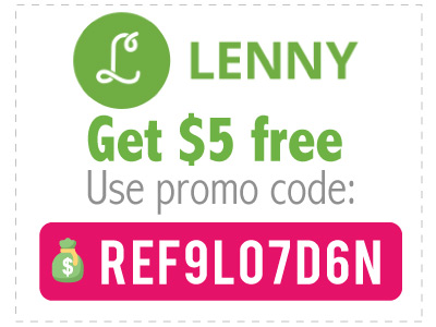 Lenny App Coupon Code: Use REF9L07D6N for $5 free