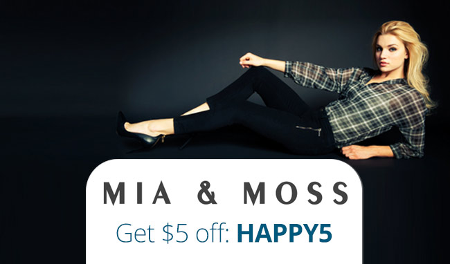 Mia and Moss Coupon Code : Get a $5 discount with promo code HAPPY5
