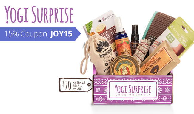 Yogi Surprise Coupon Code: Use promo JOY15 for 15% off your yoga subscription order!