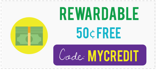 Rewardable App Referral Coupon Code: Use MYCREDIT for 50 cents free!
