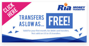 Ria Money Transfer Promo Code