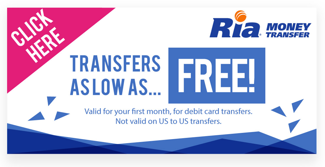 Ria Money Transfer Promo Code