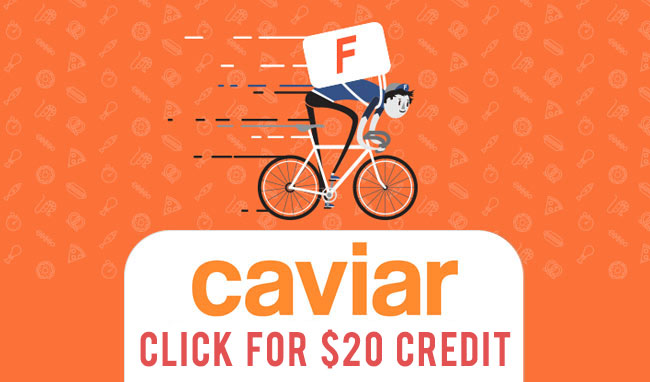 TryCaviar Coupon: Get $20 credit with this Try Caviar Coupon Code (free food)!