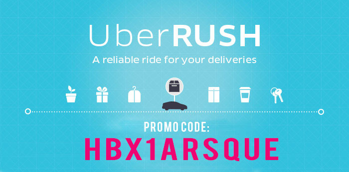 What is Uber Rush: Use the Uber Rush Promo Code HBX1ARSQUE for UberRush NYC credit