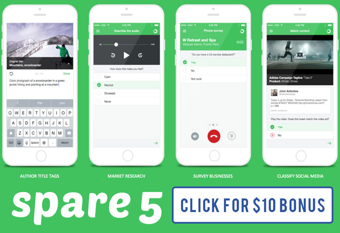 Spare5 App Bonus: Get $10 plus learn of other apps to make money