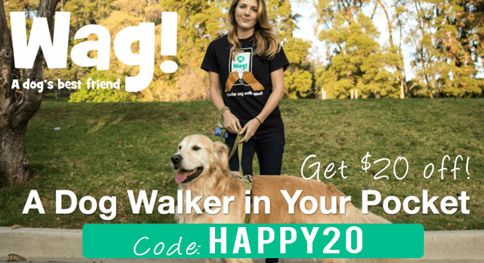Wag Promo Code: Wag Dog Walking Review and Discount Code HAPPY20 for $20 off
