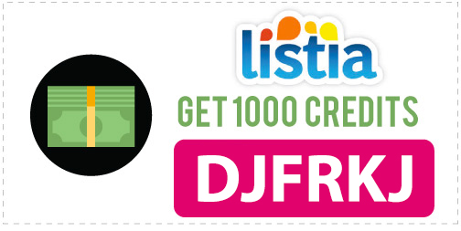 1000 Free Listia Credits | Code: DJFRKJ