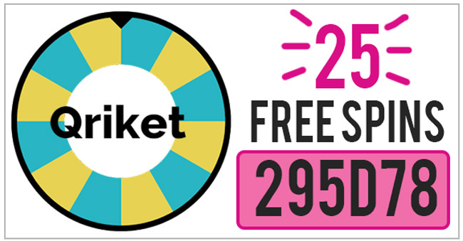 Qriket Referral Code: 295D78 for 25 free spin codes on the Qricket app