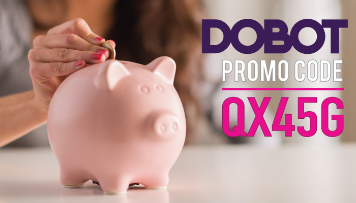 Dobot Invite Code: Use the Dobot Promo Code QX45G for $5 free!