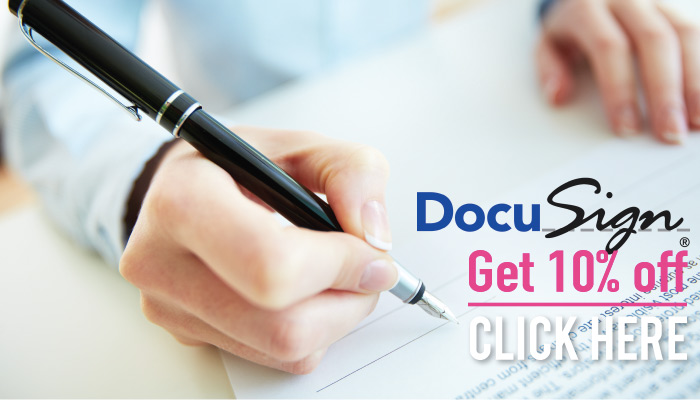 Promo Code for Docusign Discount Code link gets you 10% off an annual plan! Plus a Docusign free trial for 30 days.