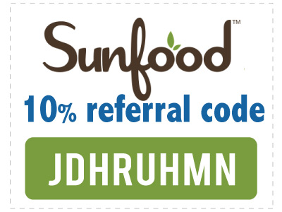 Sunfood discount code: Use referral code JDHRUHMN for 10% off at Sunfood!