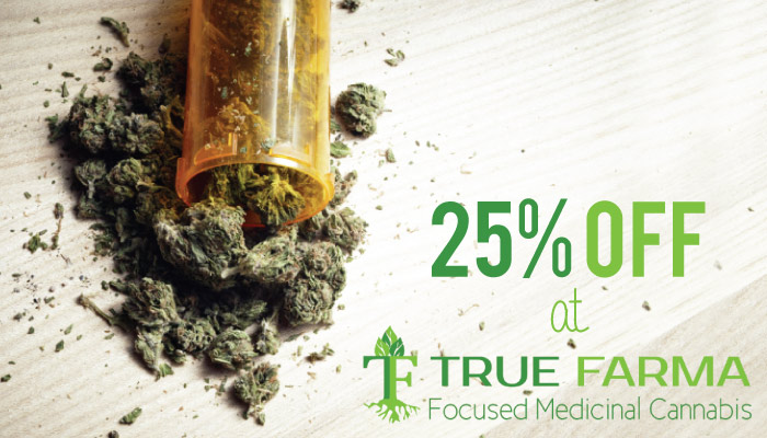 What is TrueFarma? It's a medical cannabis marketplace. Get 25% off your first order with our TrueFarma Promo Code