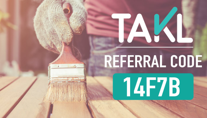 Takl Referral Code: Use 14F7B for 10% off Takl, The Uber for Chores app