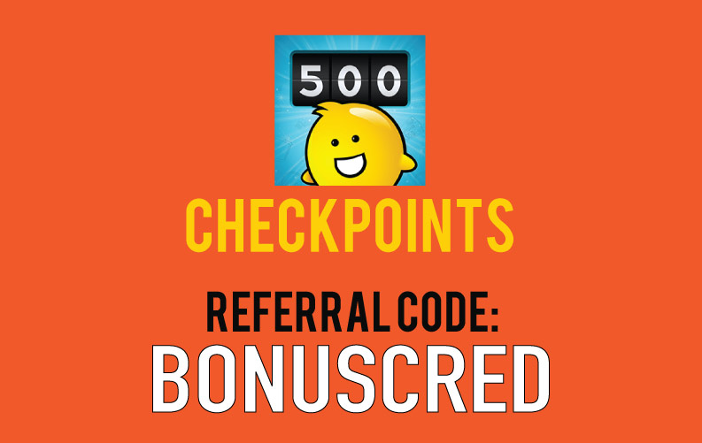 Checkpoints Bonus Code: Use BONUSCRED for 50 free points
