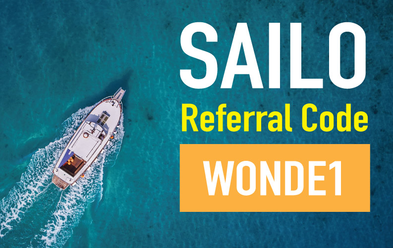 Sailo Referral Code: Use WONDE1 for a $100 promo code credit