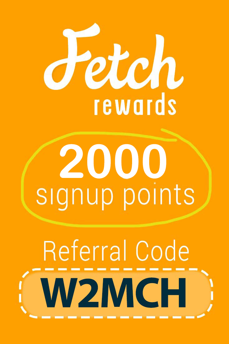 Fetch Rewards Referral Code: Get 2000 points free with code W2MCH