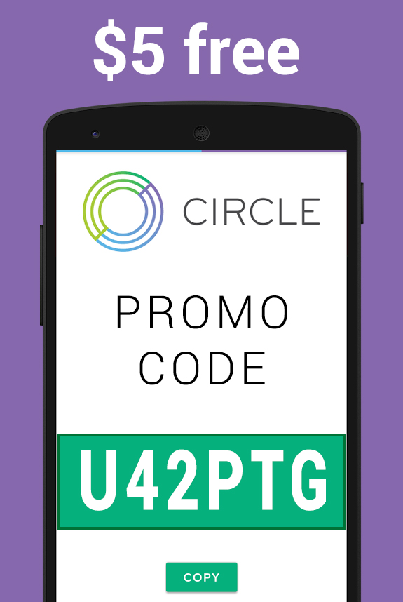 Circle Pay Promo Code: Use U42PTG for a $5 free bonus!