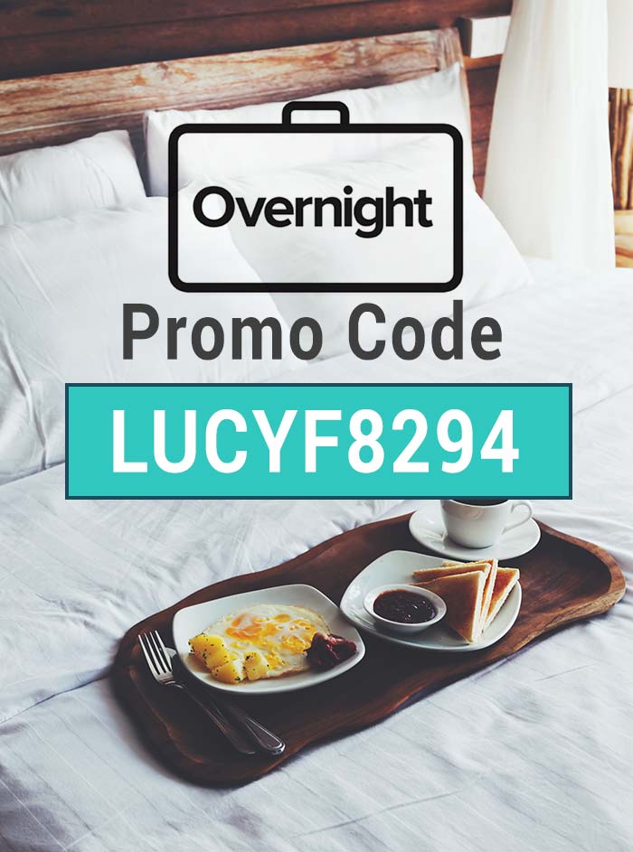 Use the Overnight App Promo Code LUCYF8294 for $25 discount code off your first booking! 
