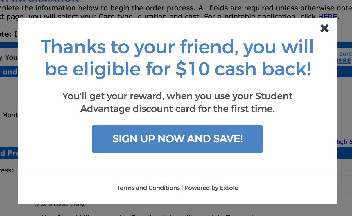 Student Advantage Discount Code: Get $10 free cash