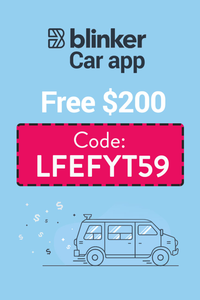 Blinker Car App Promo Code | Get $200 free with code LFEFYT59