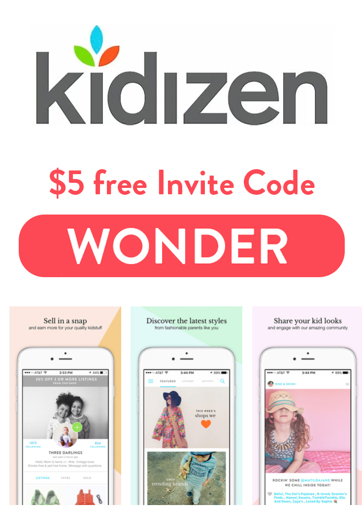 Kidizen Invite Code | Get $5 free with the referral code: WONDER