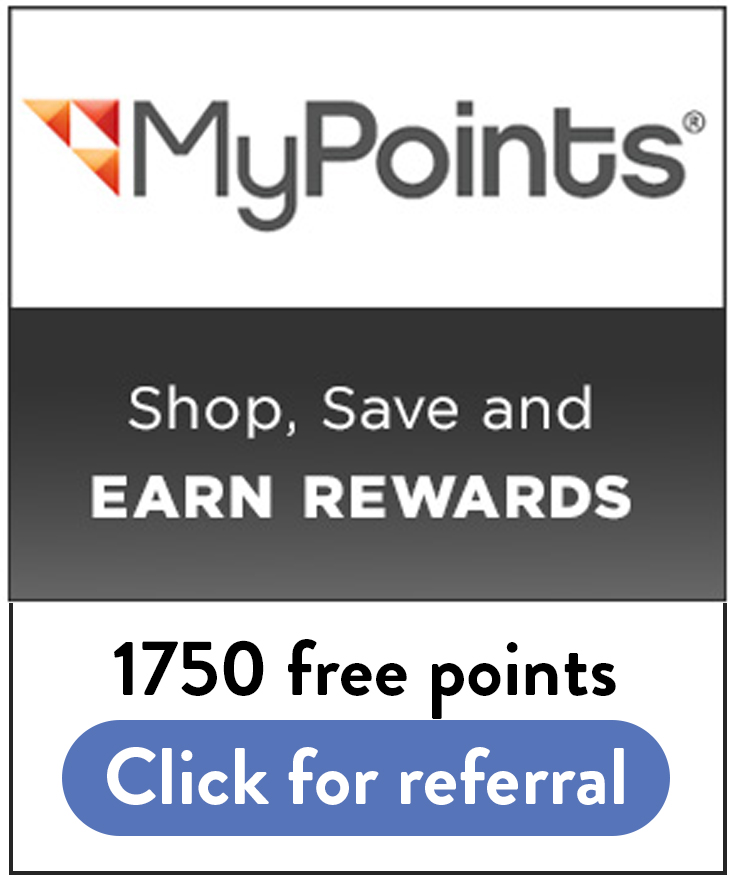 MyPoints Sign Up Bonus: Use this link for 1750 free sign up points!