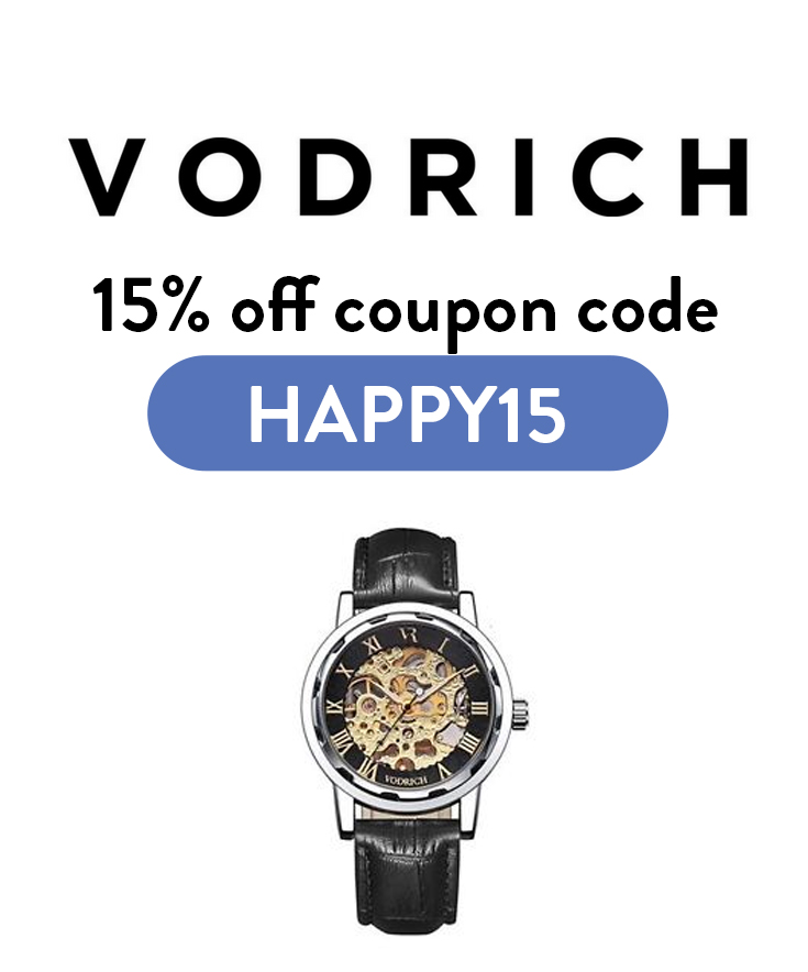 Vodrich Discount Code: Get 15% off with code HAPPY15