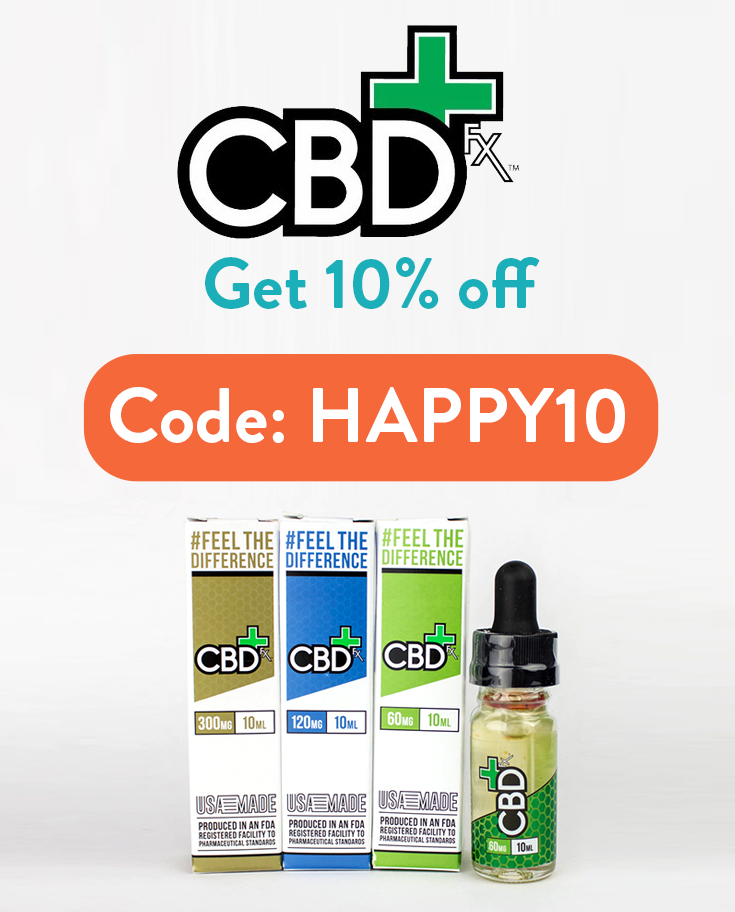 10% off CBDFx Coupon Code: HAPPY10