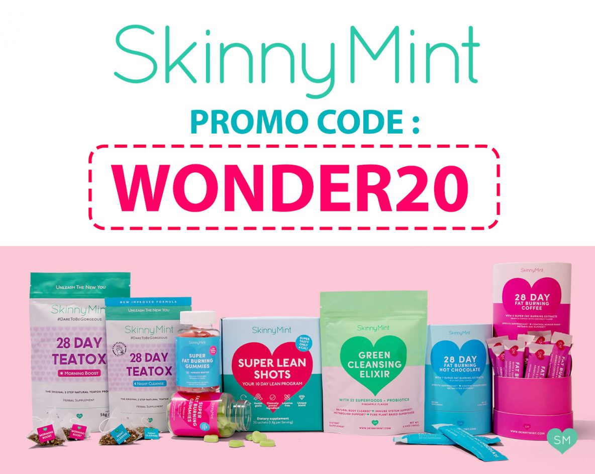 SkinnyMint Promo Code 20 off code WONDER20