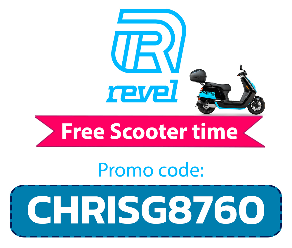 Revel Promo Code 10 free scooter ride with code CHRISG8760