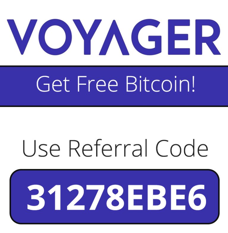 Voyager App Referral Code 25 BTC code 31278EBE6