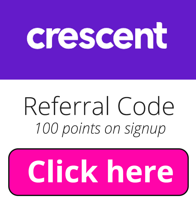 Crescent App Referral Code | 100 point signup bonus on Crescent money app